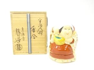 京焼　山川敦司造　宇治人形　香合